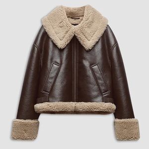 *NEW* Brown Leather Oversized Jacket